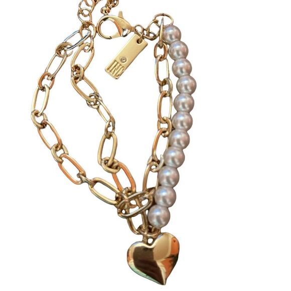 NWOT INC International Concepts pearl good tone bracelet - Picture 3 of 4